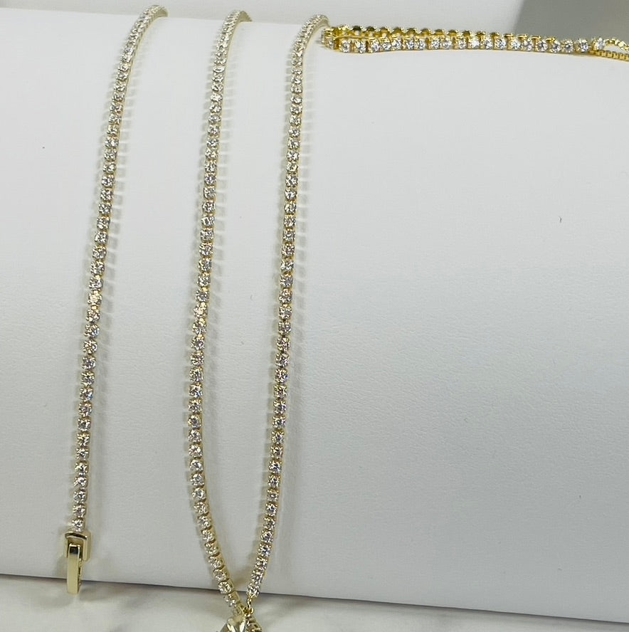 Micro Pave Tennis Anklet