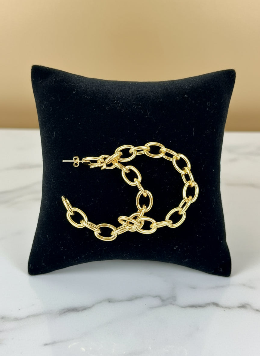Chunky Chain Link Hoops