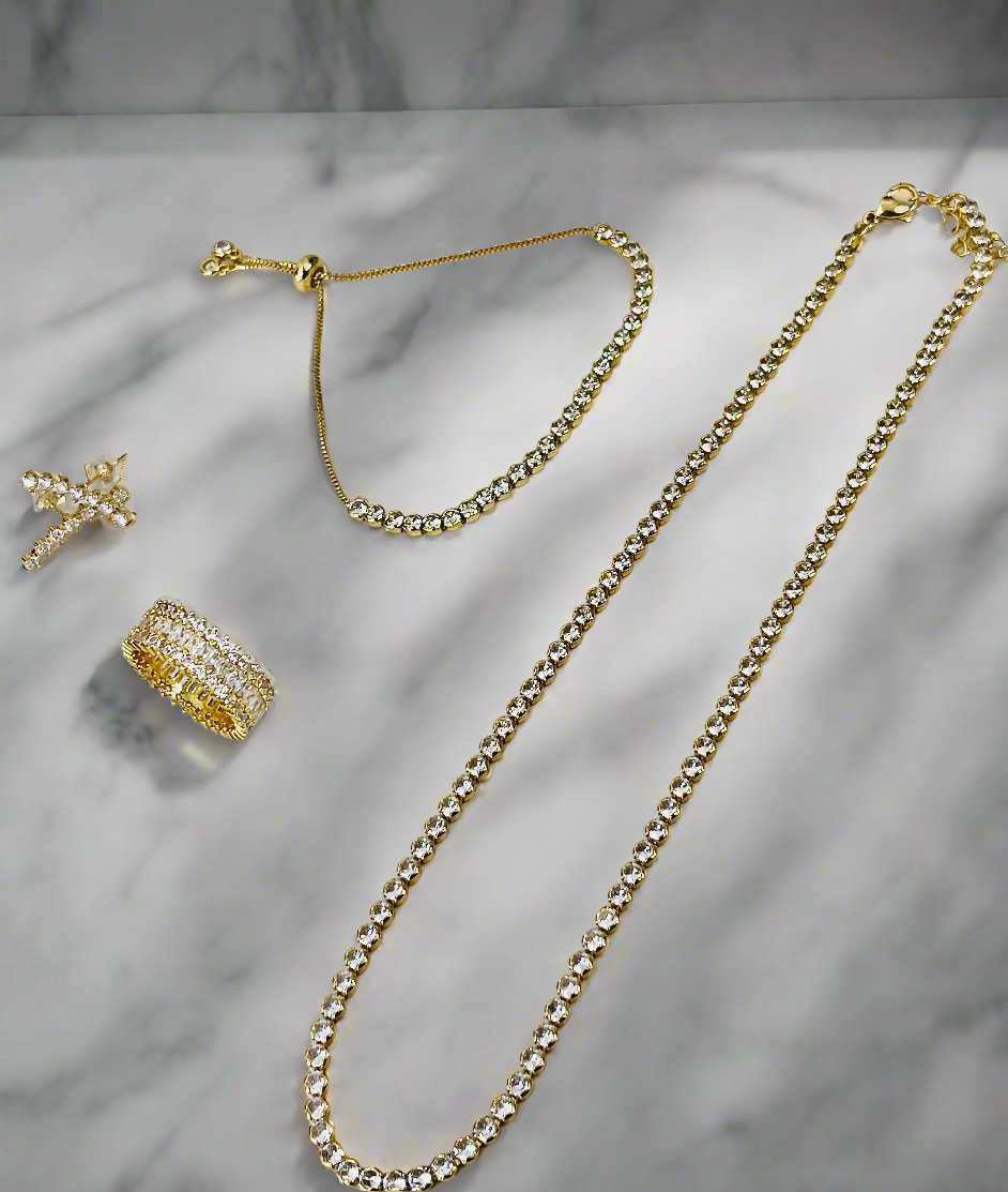 Classic Round Adjustable Tennis Bracelet