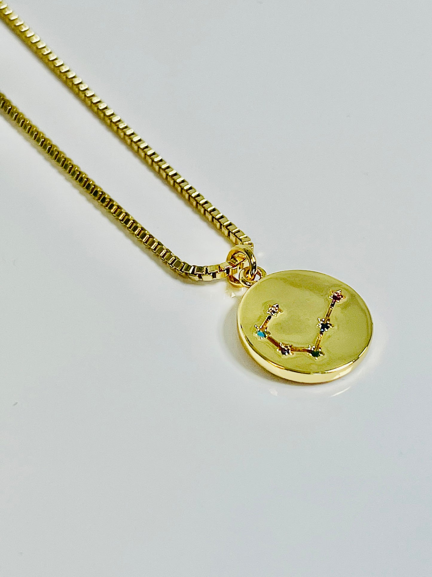 Double Sided Zodiac Pendant Necklace