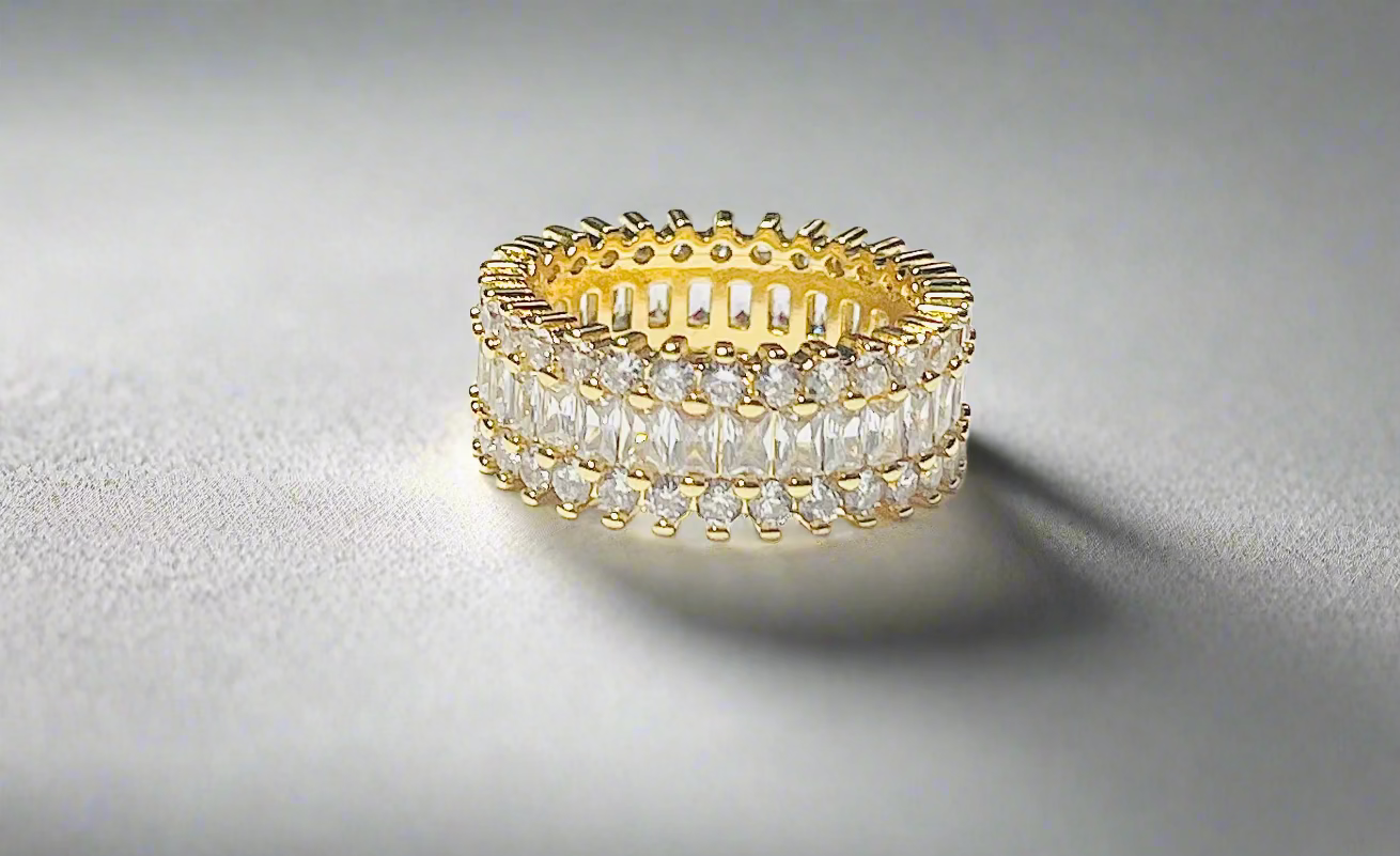 Baguette & Micro Pave Band