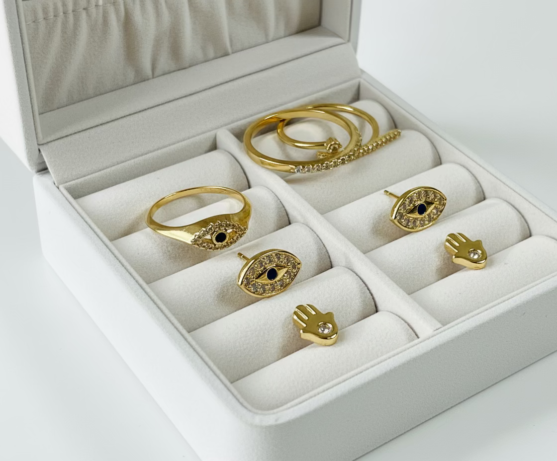 Blue Evil Eye Post Earring