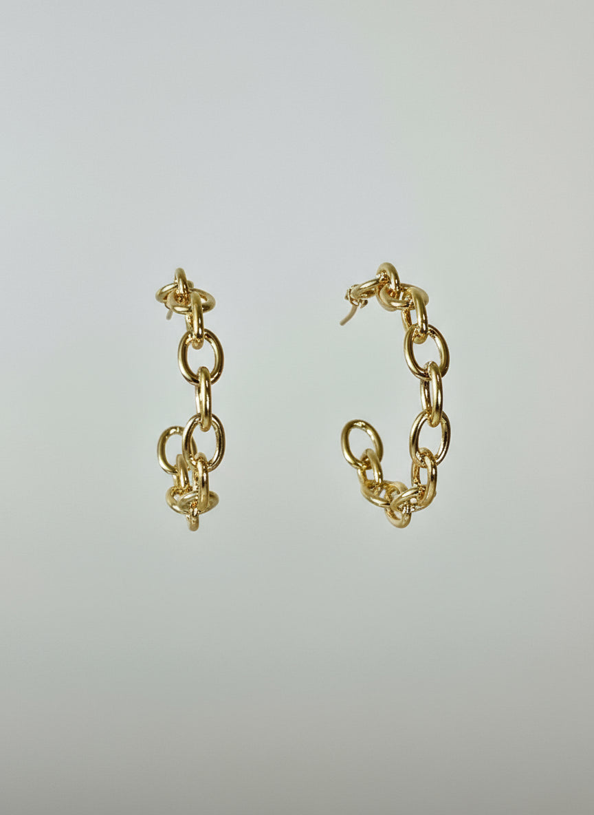 Chunky Chain Link Hoops