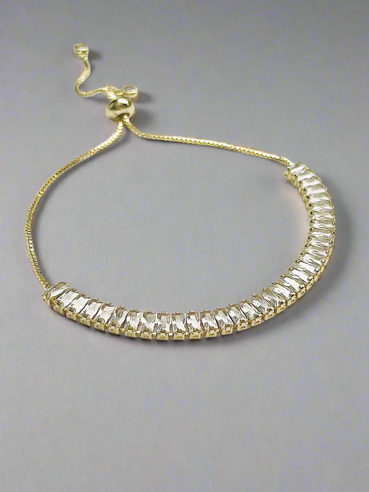 Baguette Tennis Bracelet - Adjustable