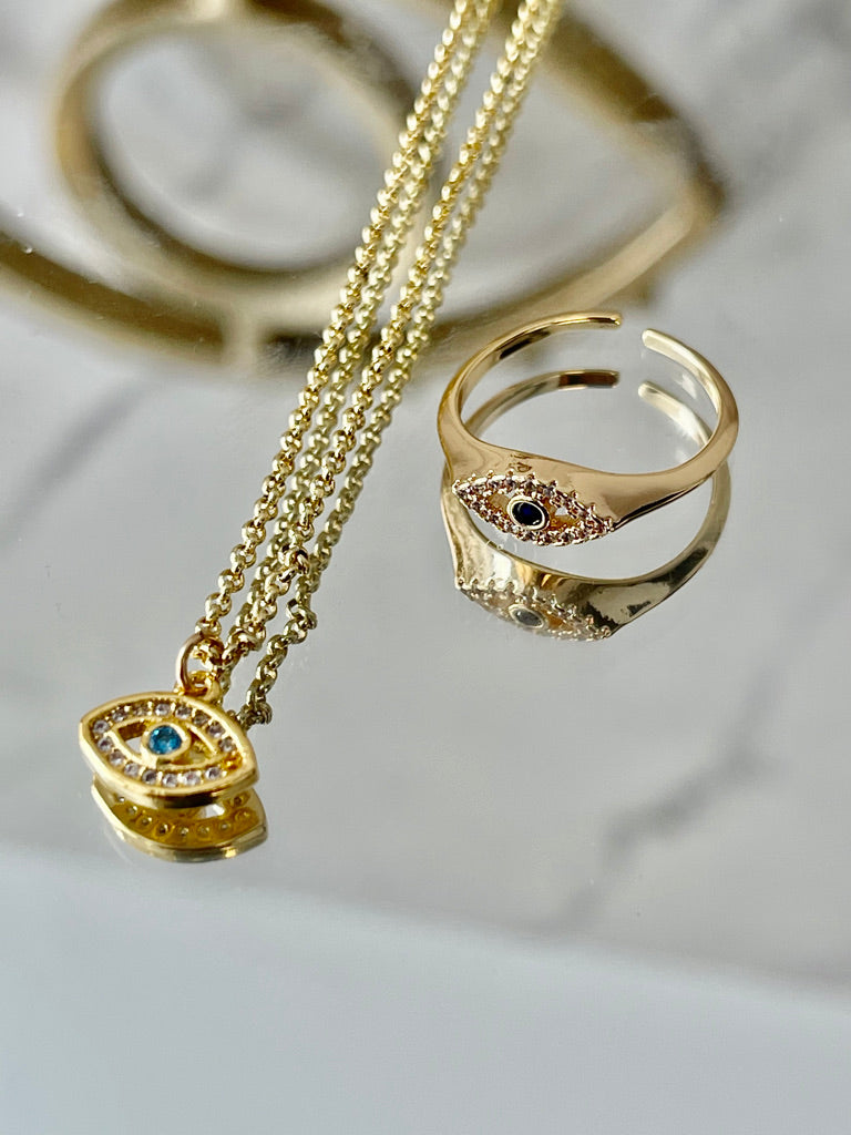Blue Evil Eye Ring