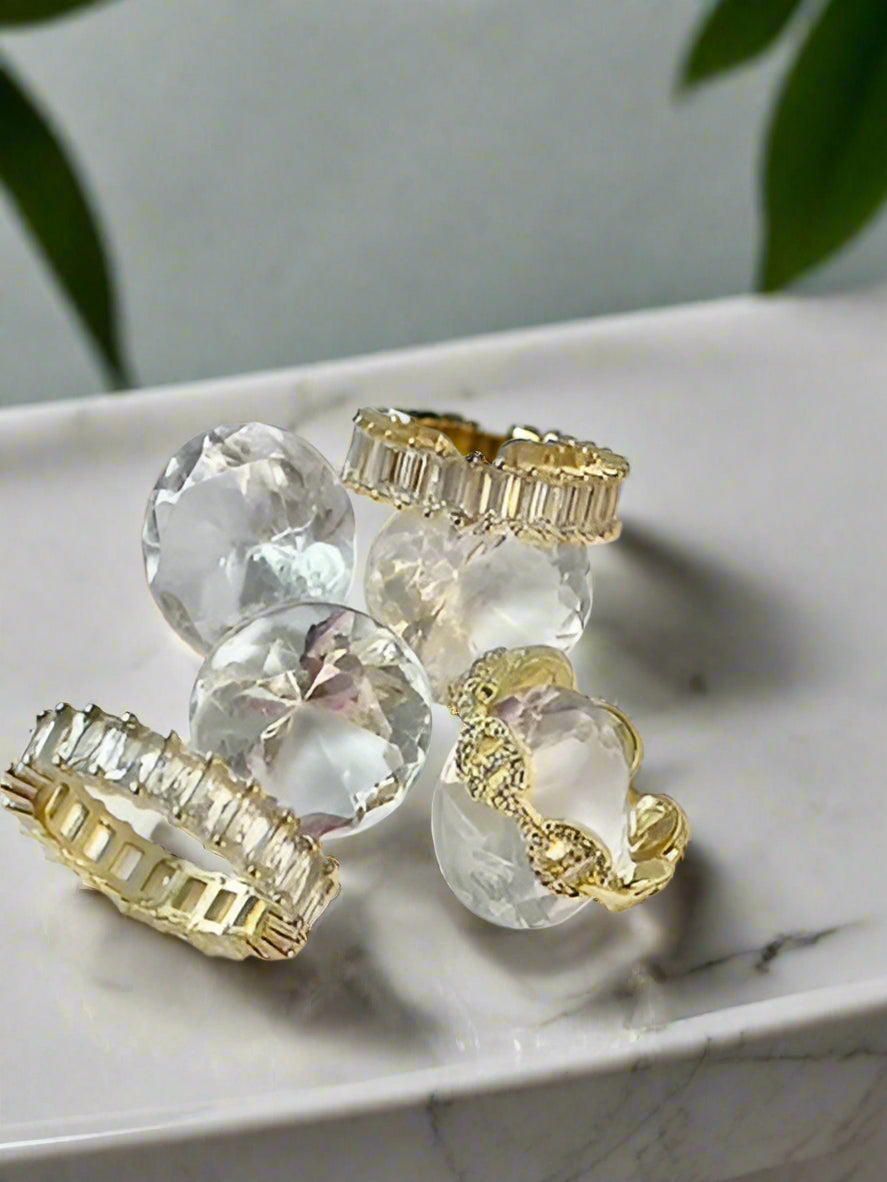 Bezel Band Open Ring