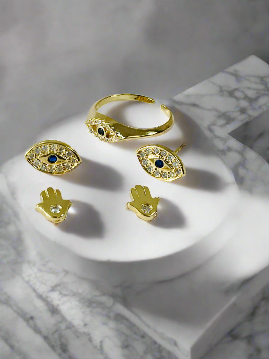 Blue Evil Eye Ring