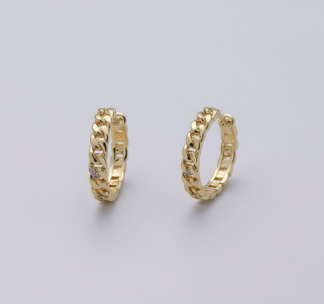 Dainty Curb Chain Earrings