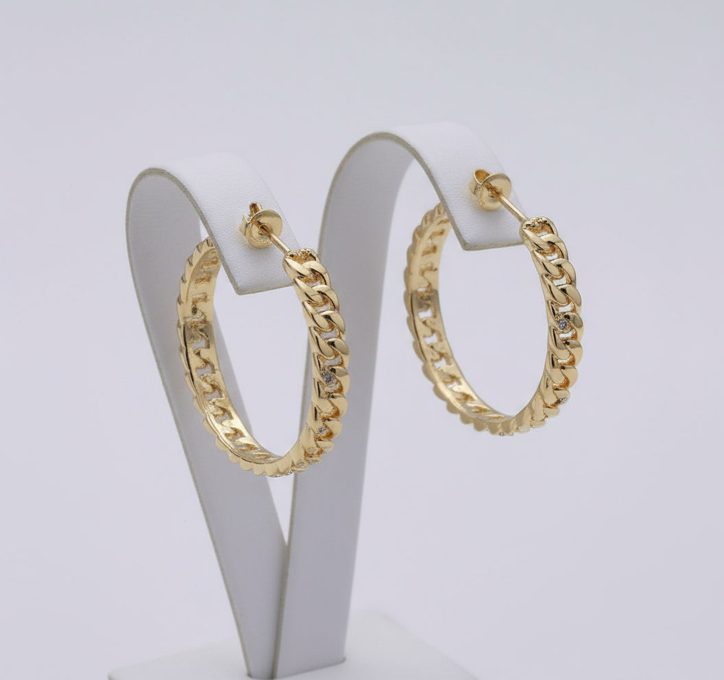 Dainty Curb Chain Earrings