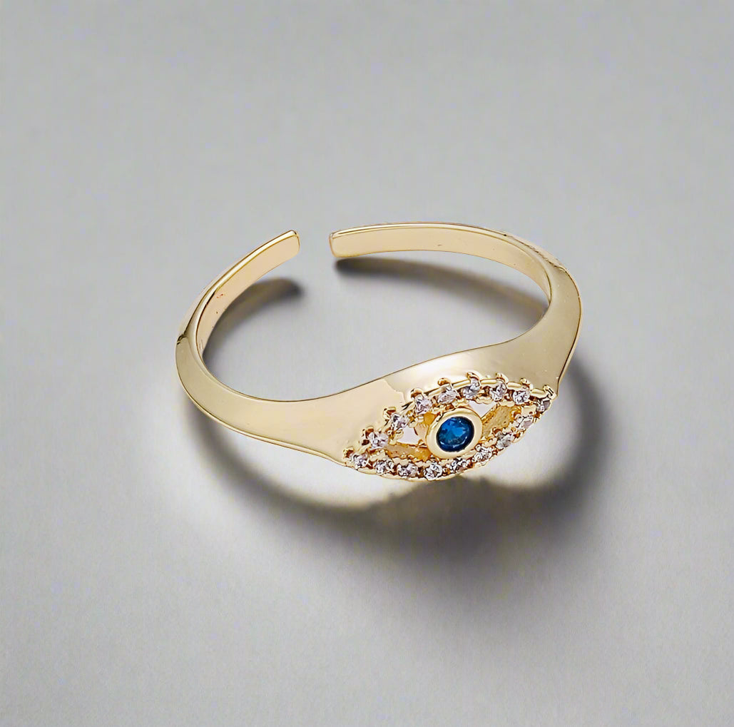 Blue Evil Eye Ring