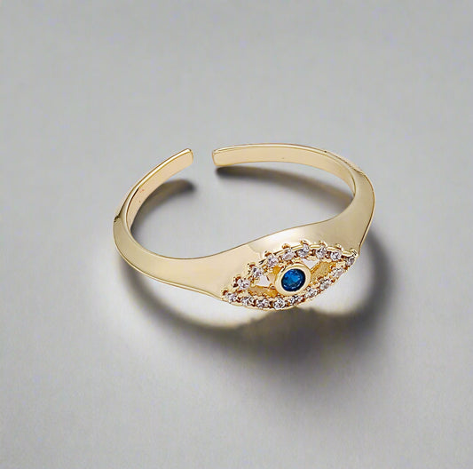 Blue Evil Eye Ring