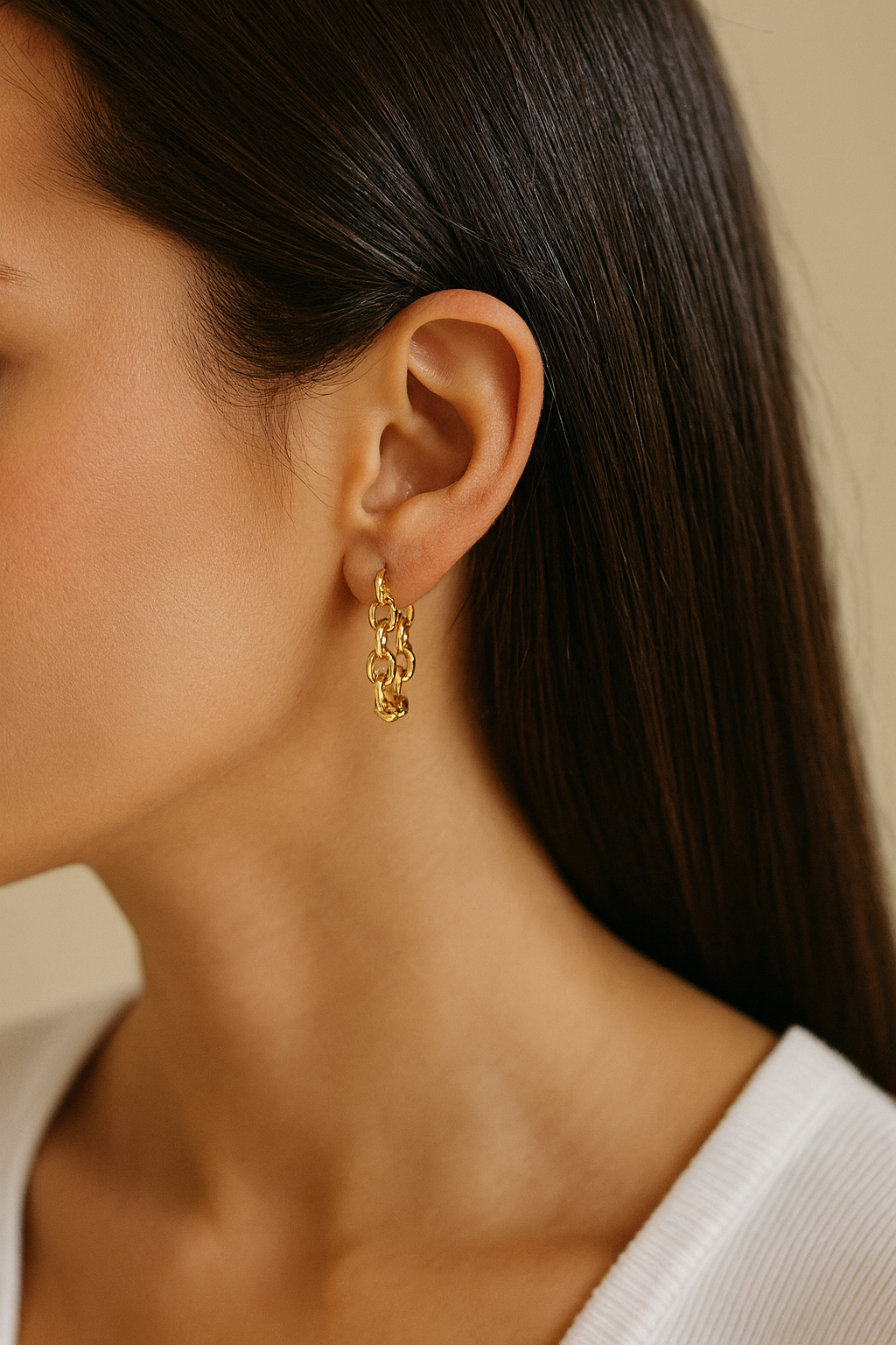 Chunky Chain Link Hoops