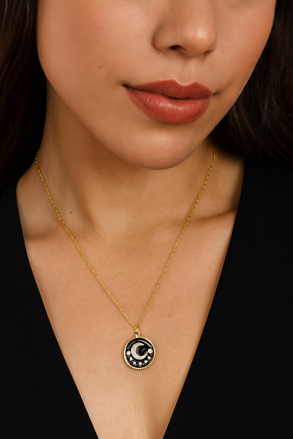 Encompassing Moon Necklace