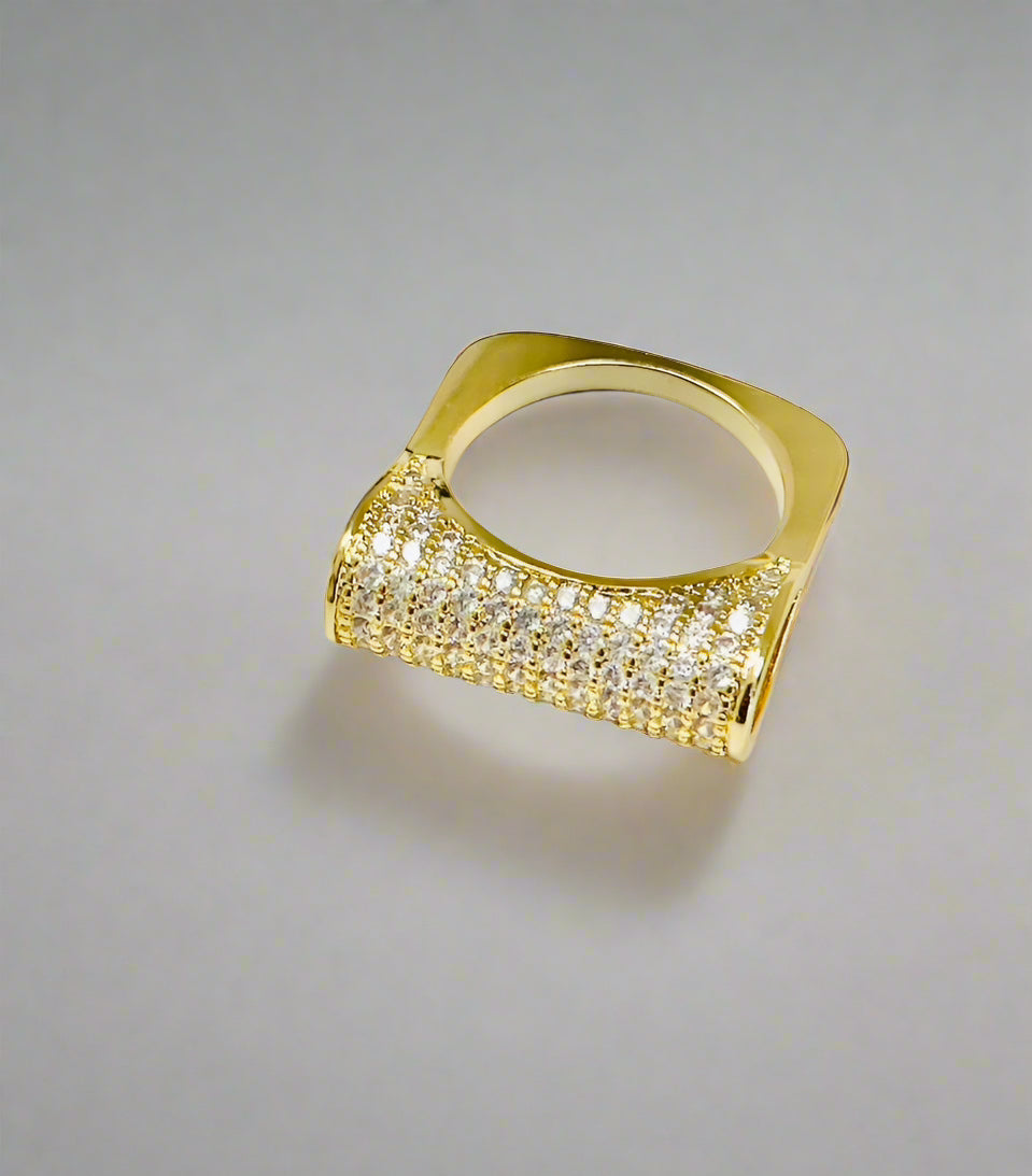 Micro Pave Folded Ring