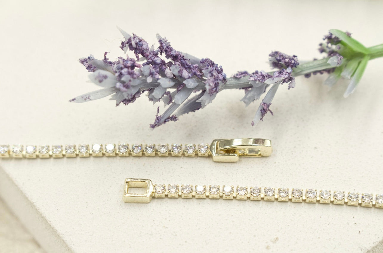 Micro Pave Tennis Anklet