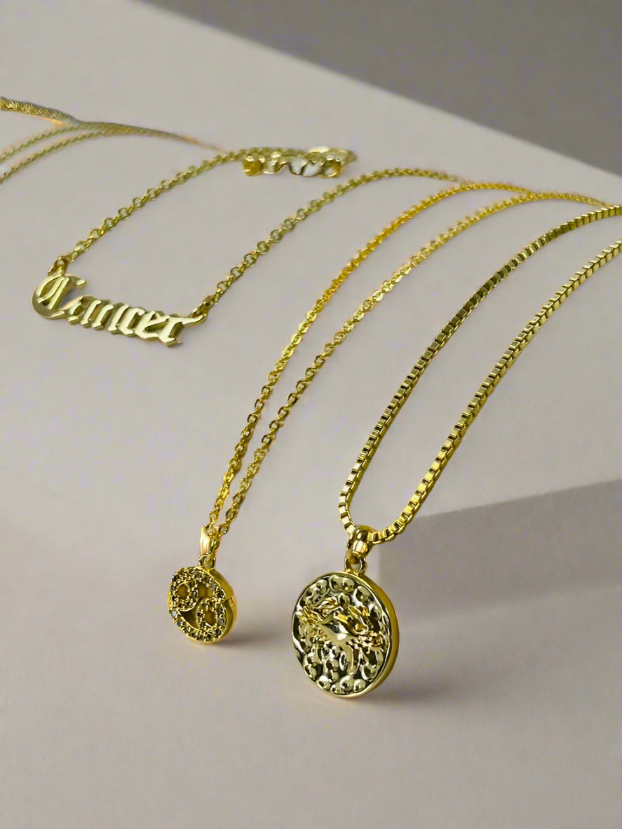 Double Sided Zodiac Pendant Necklace