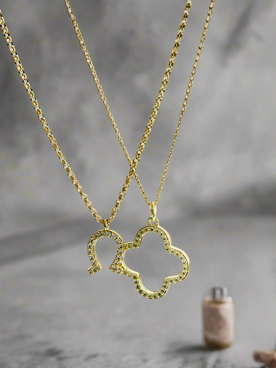 Pave Clover Necklace