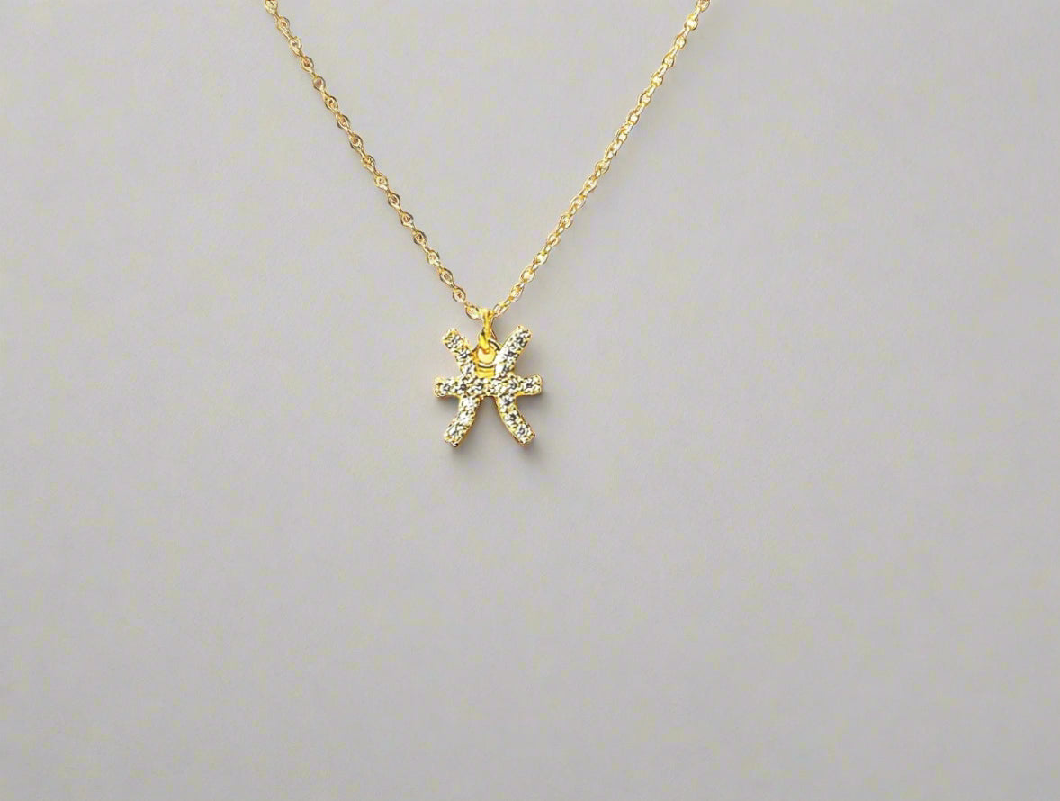 Dainty Micro Pave Zodiac Charm Necklace