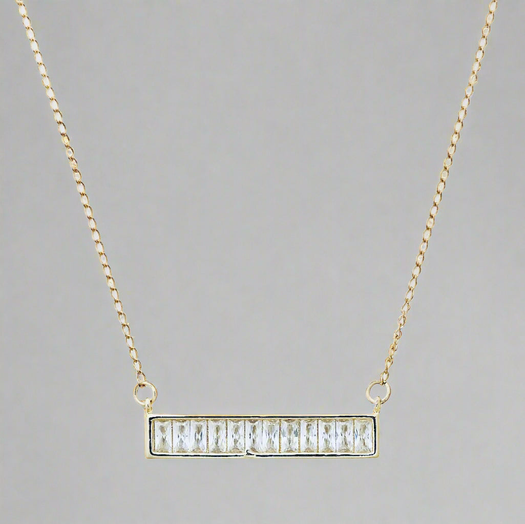 Bezel Bar Necklace