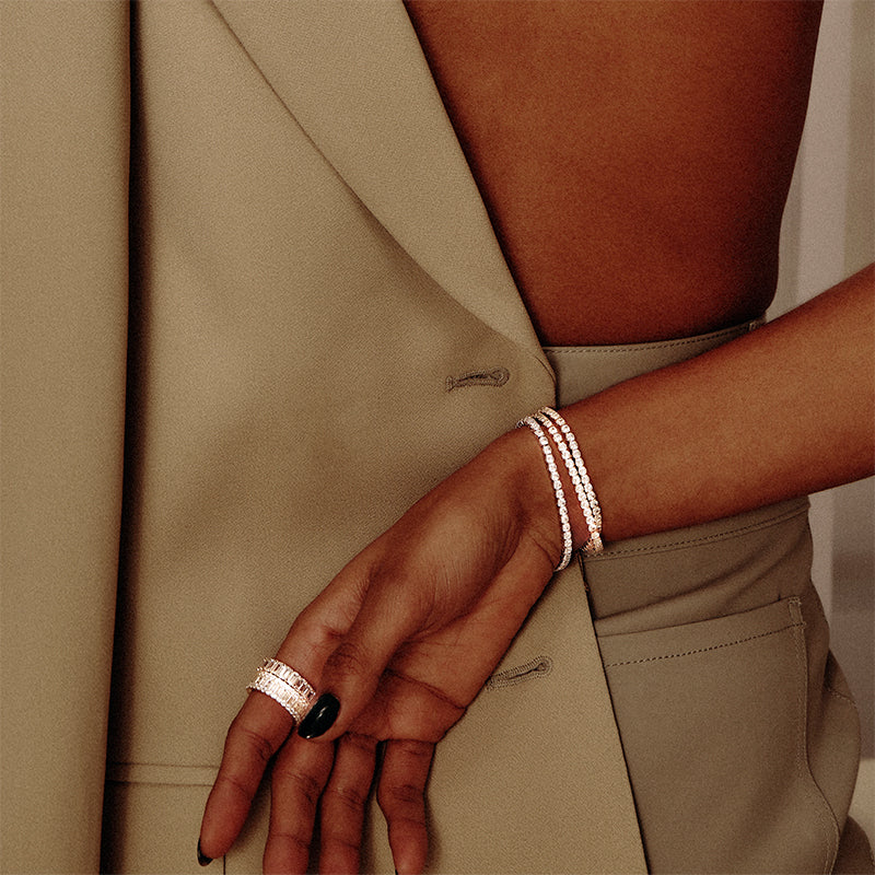 Baguette & Micro Pave Band