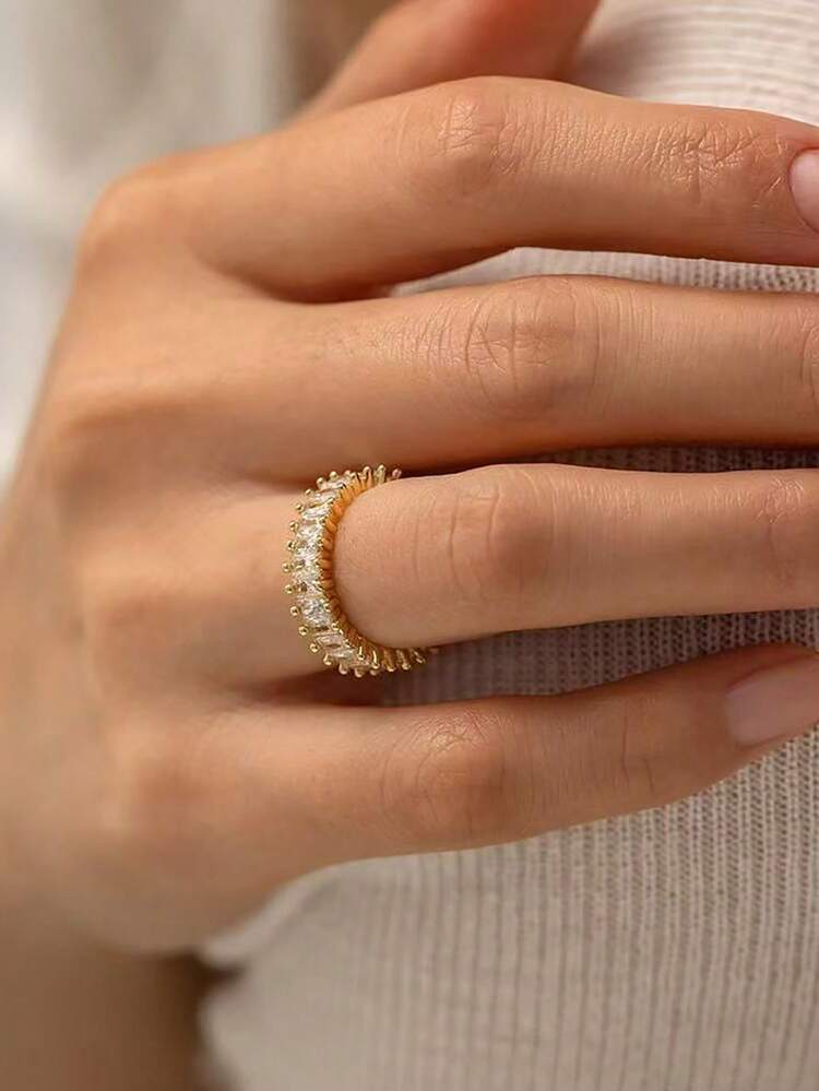 Bezel Band Open Ring