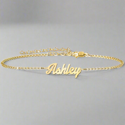 Custom name Anklet