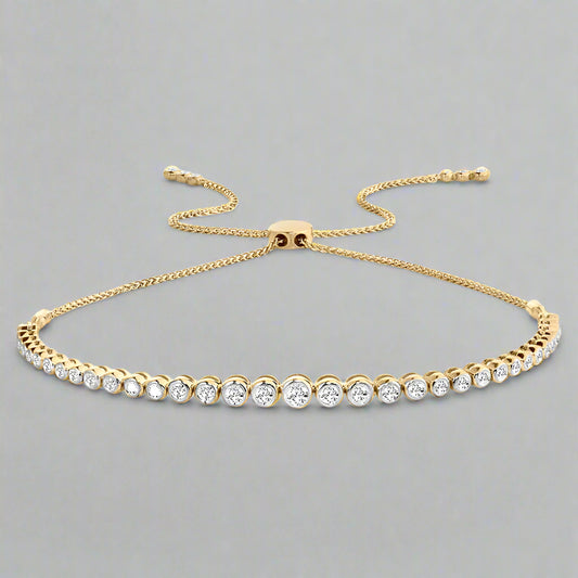 Classic Round Adjustable Tennis Bracelet