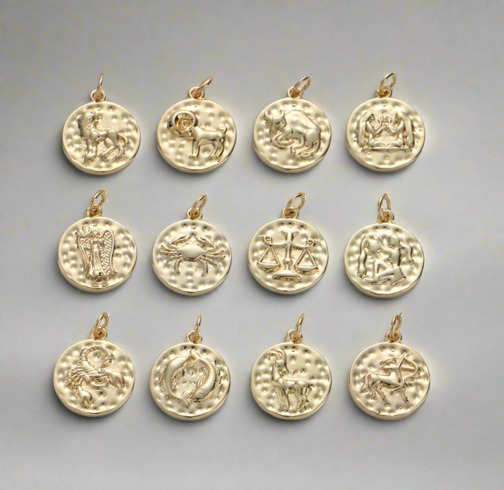 Double Sided Zodiac Pendant Necklace