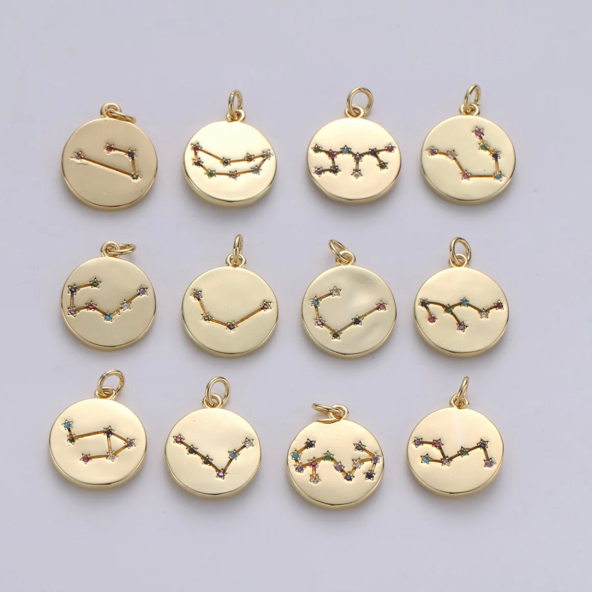 Double Sided Zodiac Pendant Necklace