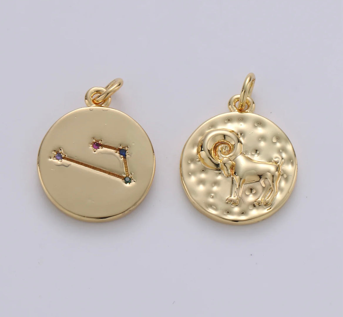 Double Sided Zodiac Pendant Necklace