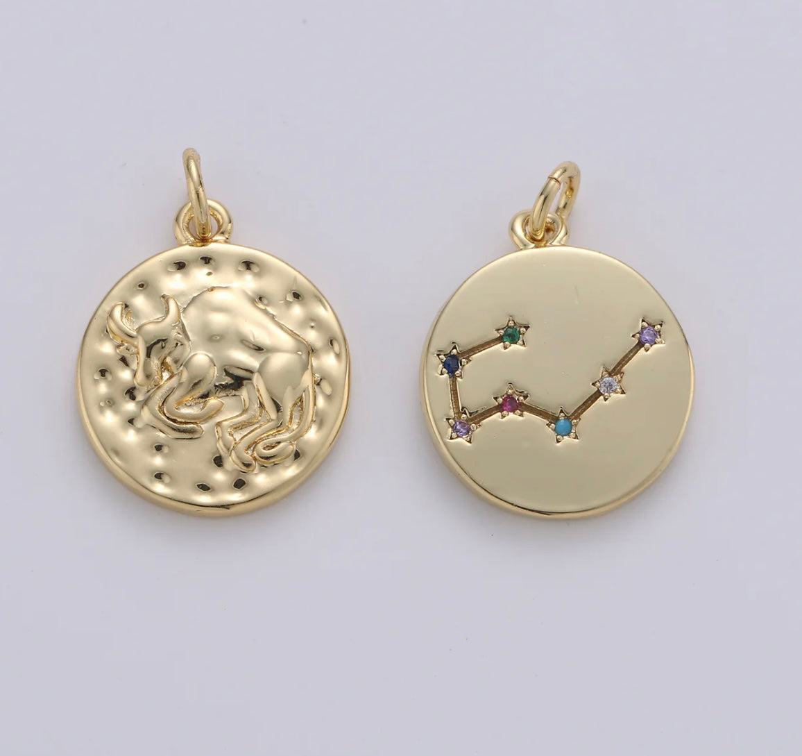 Double Sided Zodiac Pendant Necklace