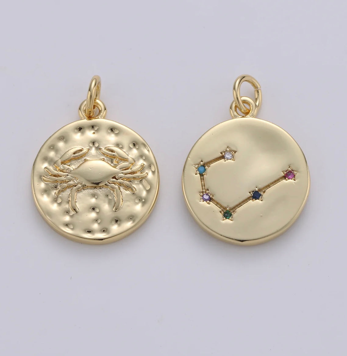 Double Sided Zodiac Pendant Necklace