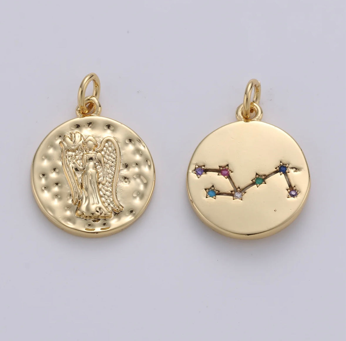 Double Sided Zodiac Pendant Necklace