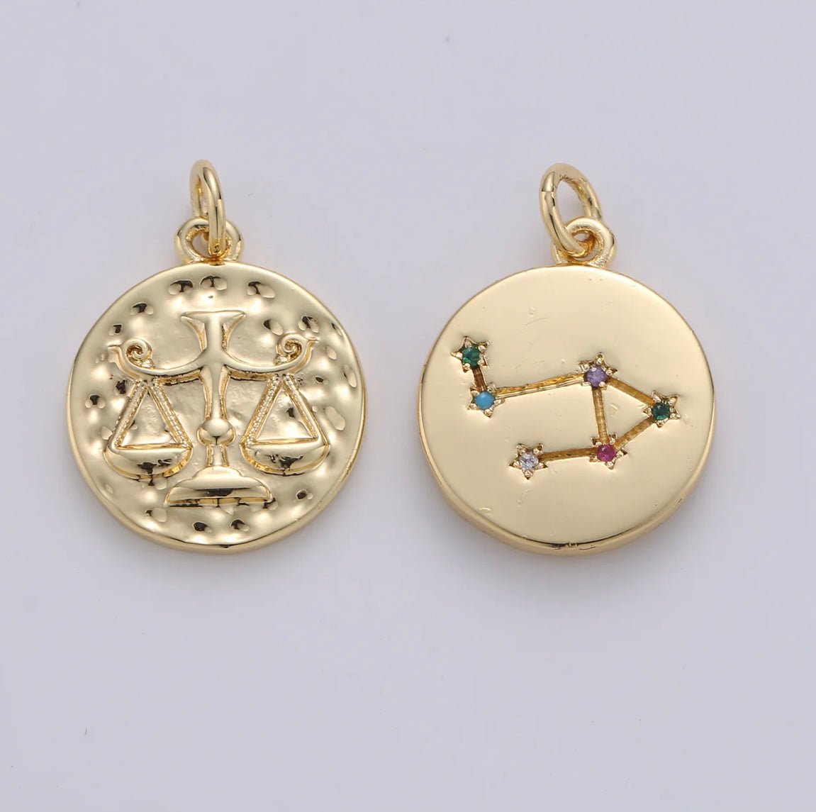 Double Sided Zodiac Pendant Necklace
