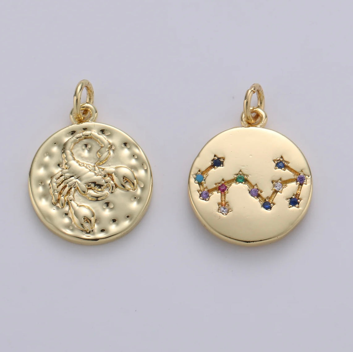 Double Sided Zodiac Pendant Necklace
