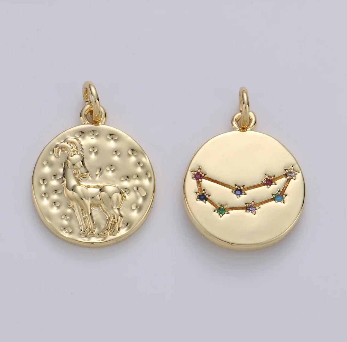 Double Sided Zodiac Pendant Necklace