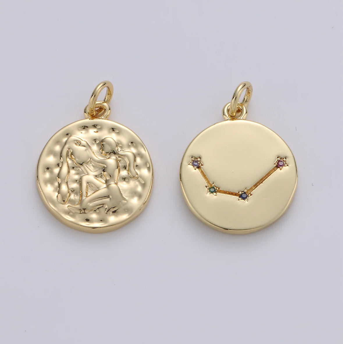 Double Sided Zodiac Pendant Necklace