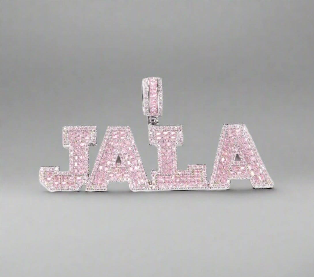 Pink Bezel Princess Custom Necklace