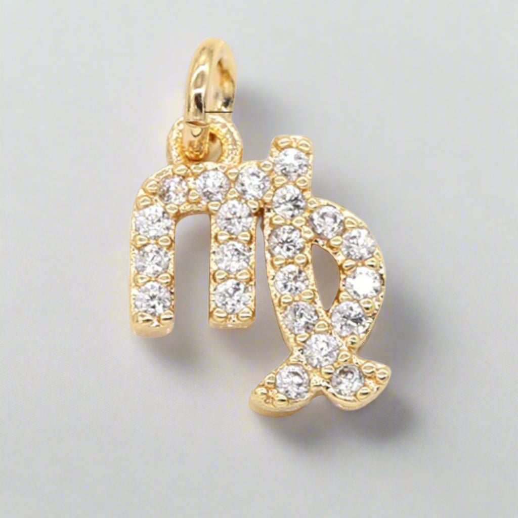 Dainty Micro Pave Zodiac Charm Necklace