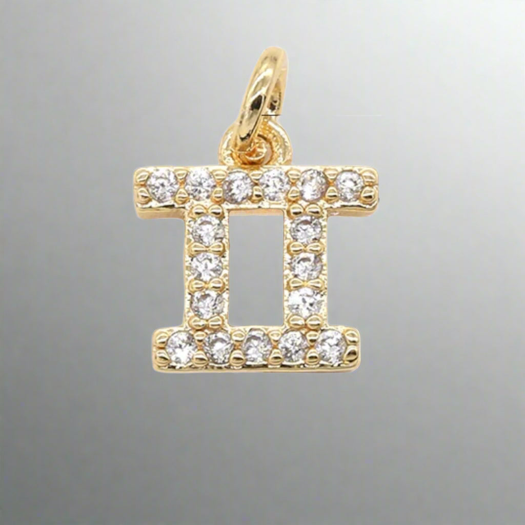 Dainty Micro Pave Zodiac Charm Necklace