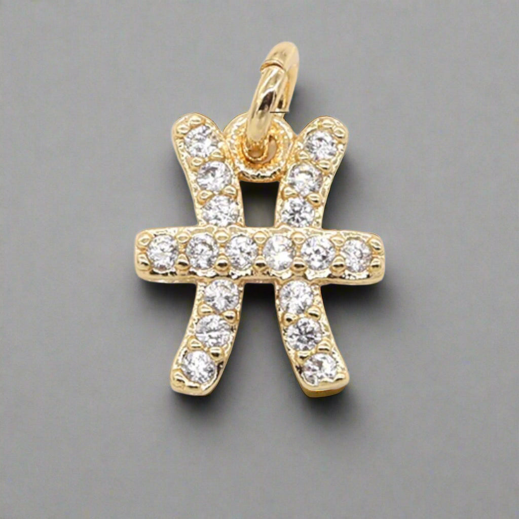 Dainty Micro Pave Zodiac Charm Necklace