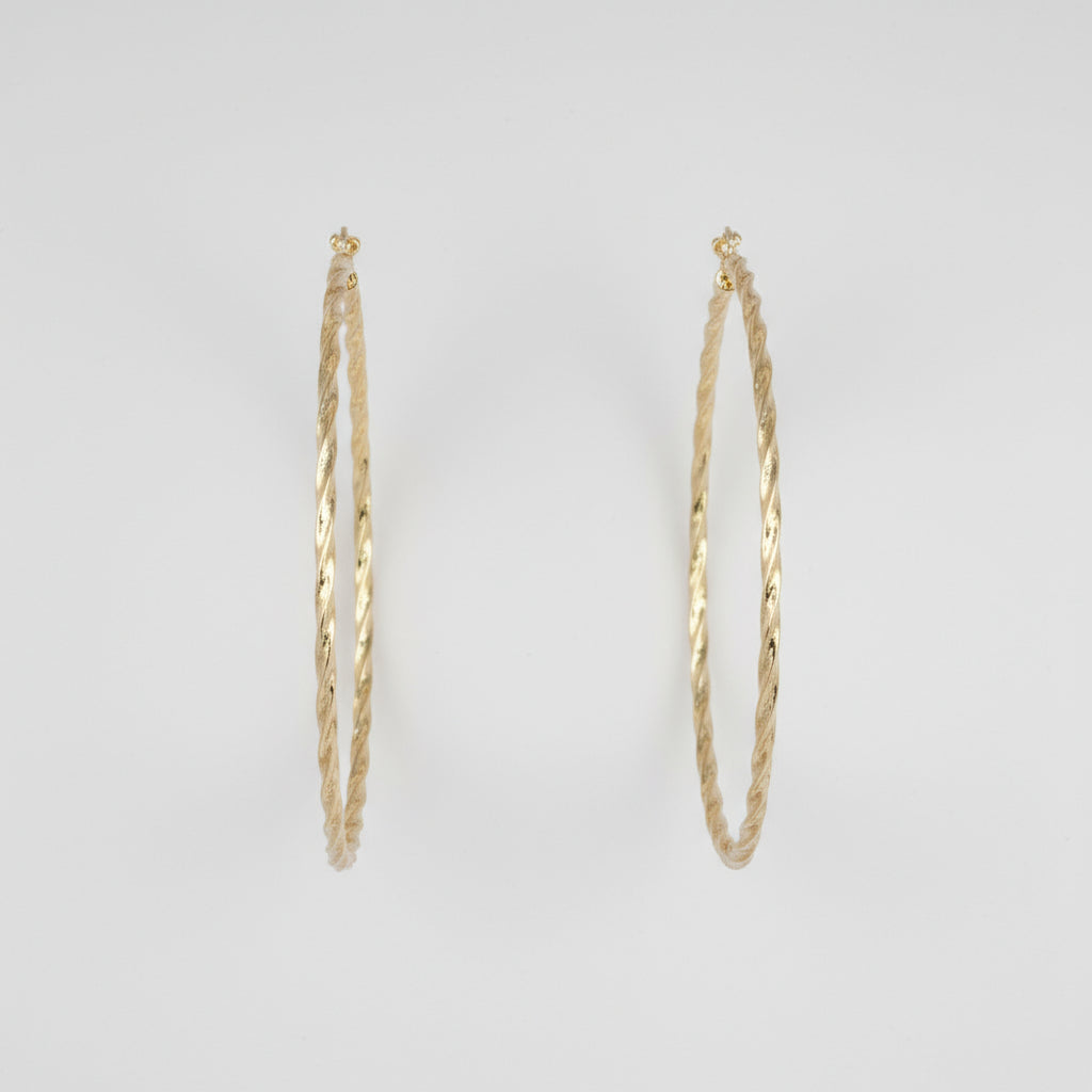 Large Skinny Twisted Hoops