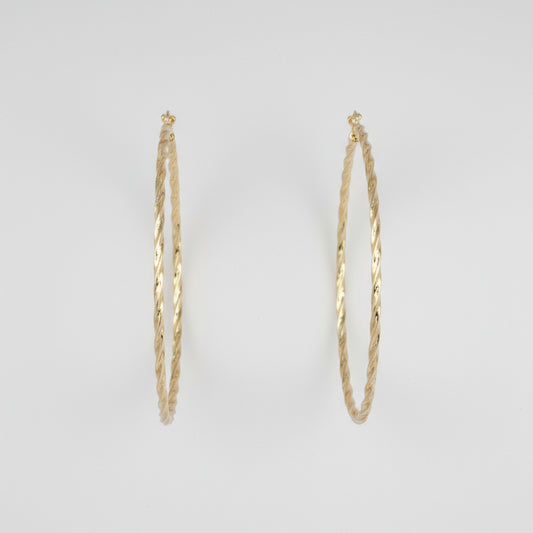 Large Skinny Twisted Hoops