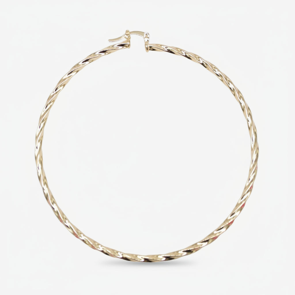 Large Skinny Twisted Hoops