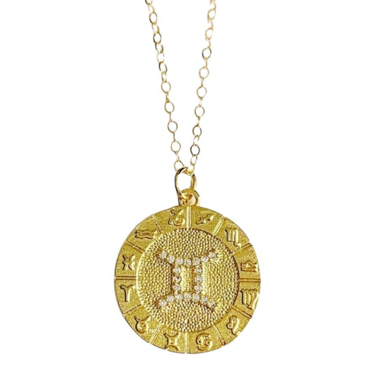 Micro Pave Zodiac Pendant