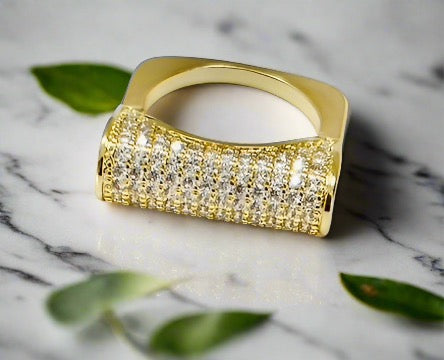 Micro Pave Folded Ring