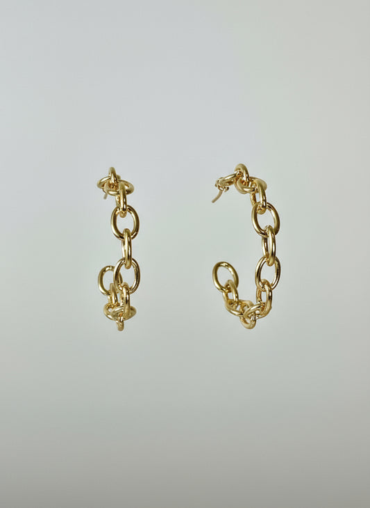 Chunky Chain Link Hoops