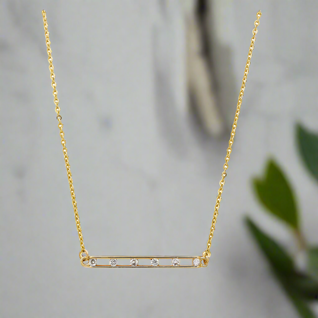 Pave Bar Necklace