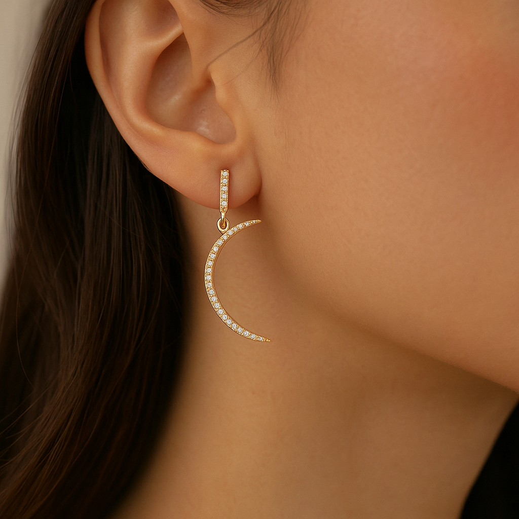 Celestial Crescent Moon Earrings