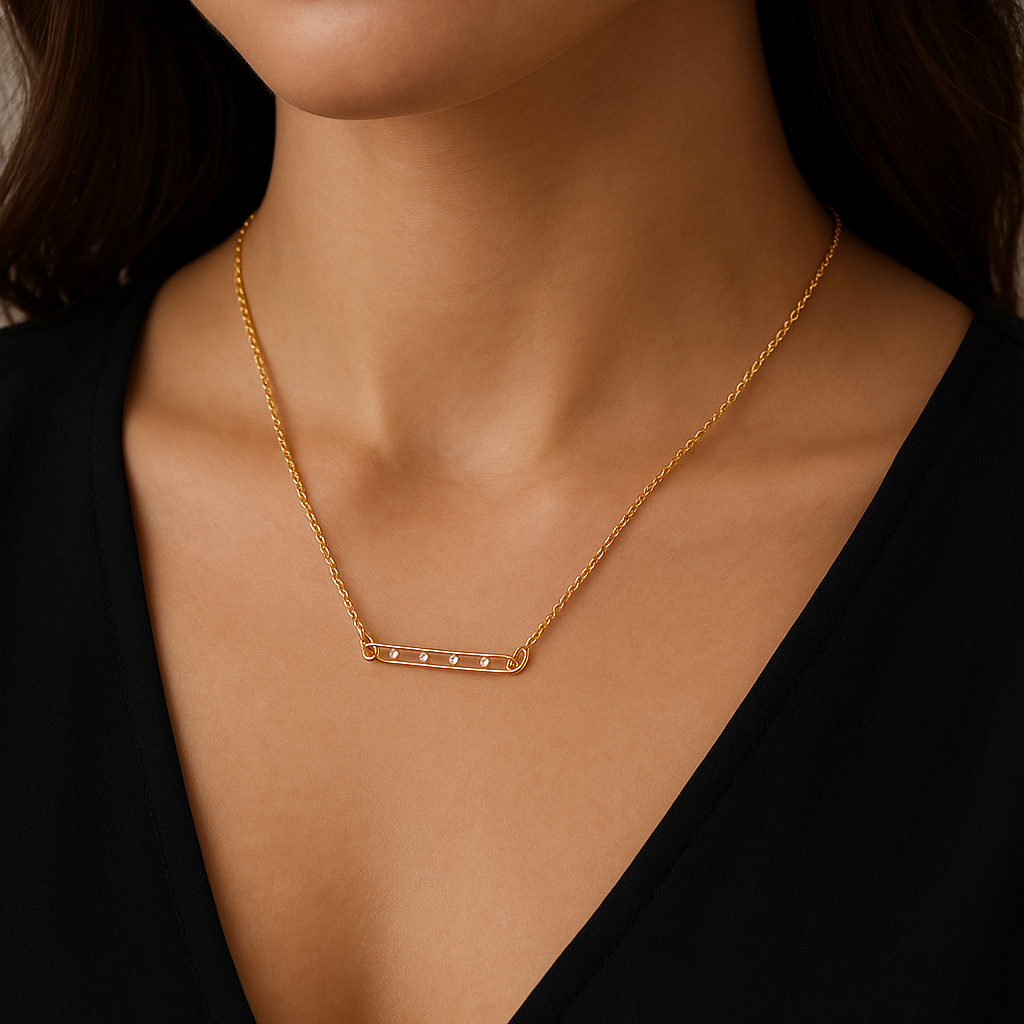 Pave Bar Necklace